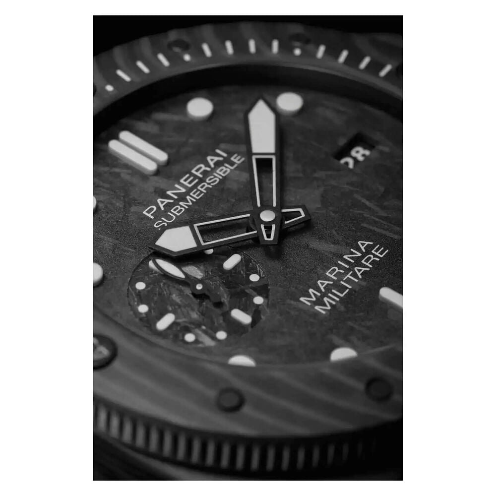 Panerai Submersible 47mm Marina Militare Carbotech™ Black Dial Strap Watch image number 3