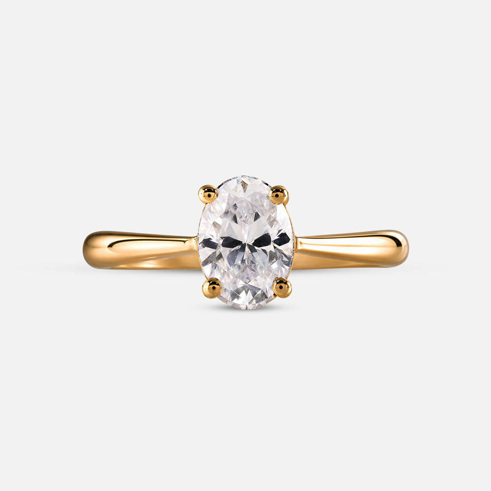 Prism 9ct Yellow Gold 1.00ct Oval Diamond Solitaire Ring