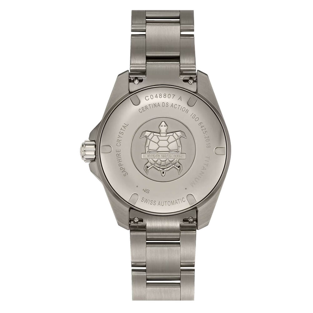 Certina DS Action Diver 38mm Blue Dial Grey Titanium Bracelet Watch