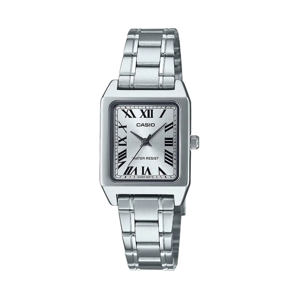 Casio 31x22mm Silver Dial Stainless Steel Bracelet Watch
