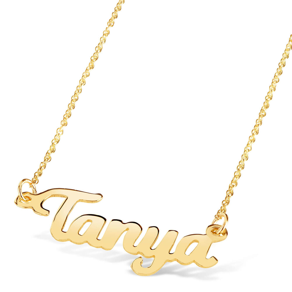 9ct Yellow Gold Personalised Name Necklace (up to 6 letters) (Special Order: 3-5 weeks) image number 4