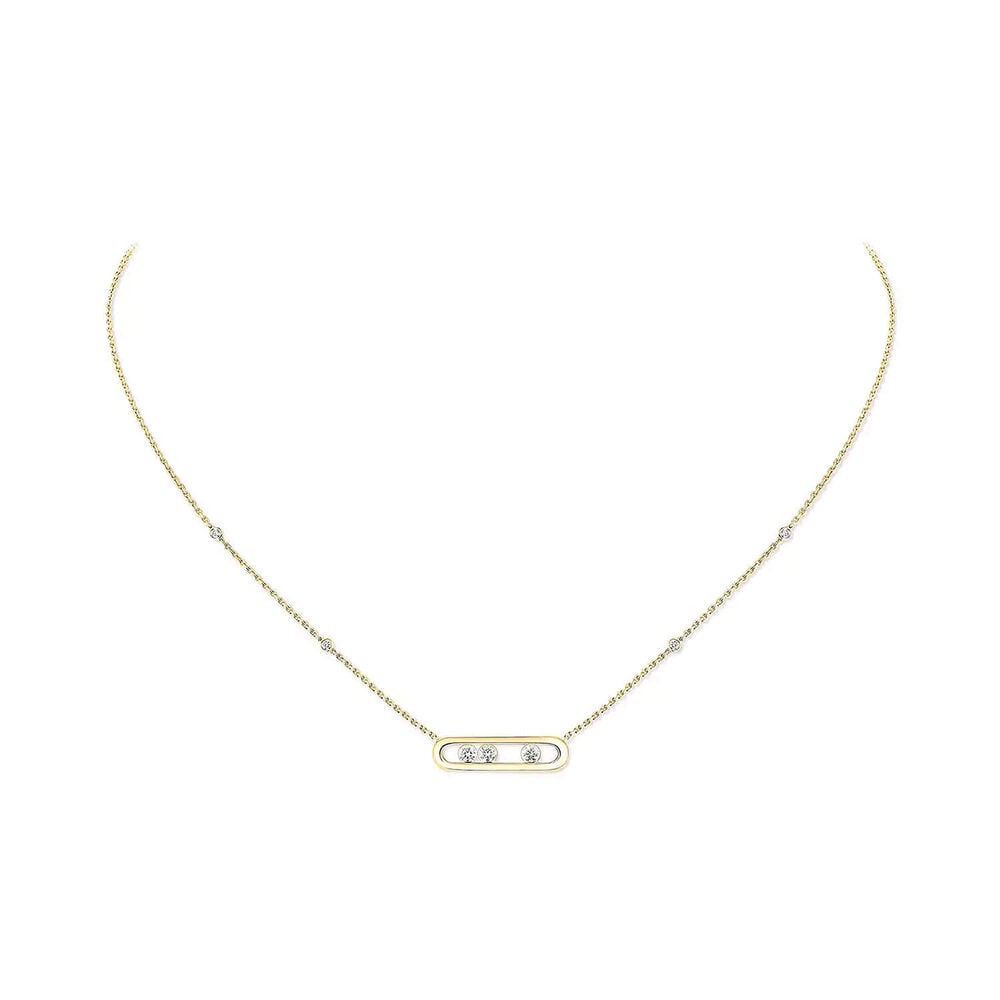 Messika Baby Move 0.15ct Diamond Yellow Gold Necklace image number 1