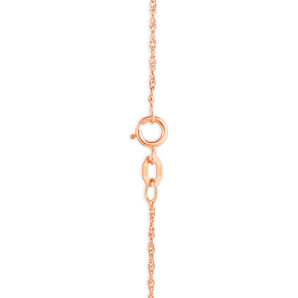 9ct Rose Gold 18' Sing Chain Necklace image number 1