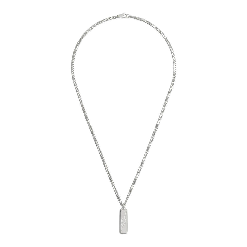 Gucci Interlocking Sterling Silver Tag Necklace