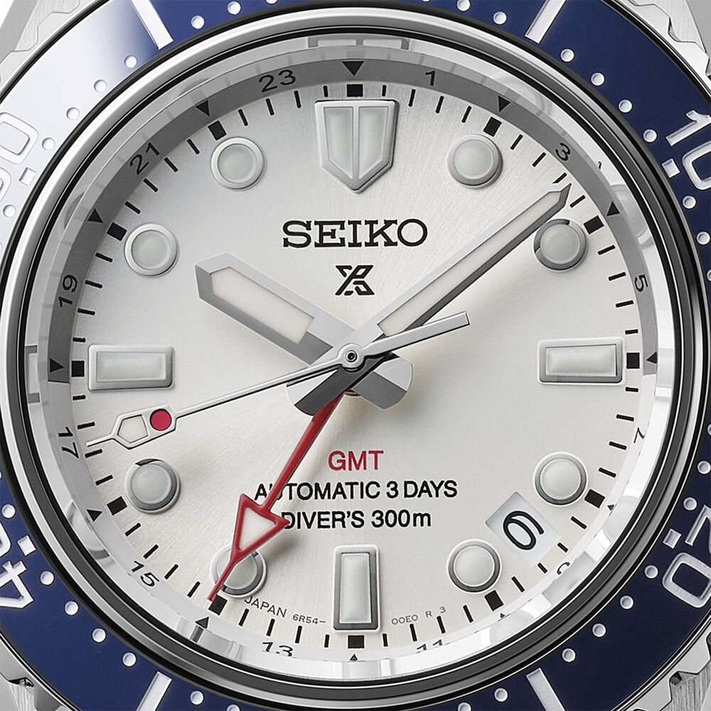 Seiko Prospex 1968 Heritage Diver’s GMT 60th Anniversary 42mm White Dial Steel Bracelet Watch