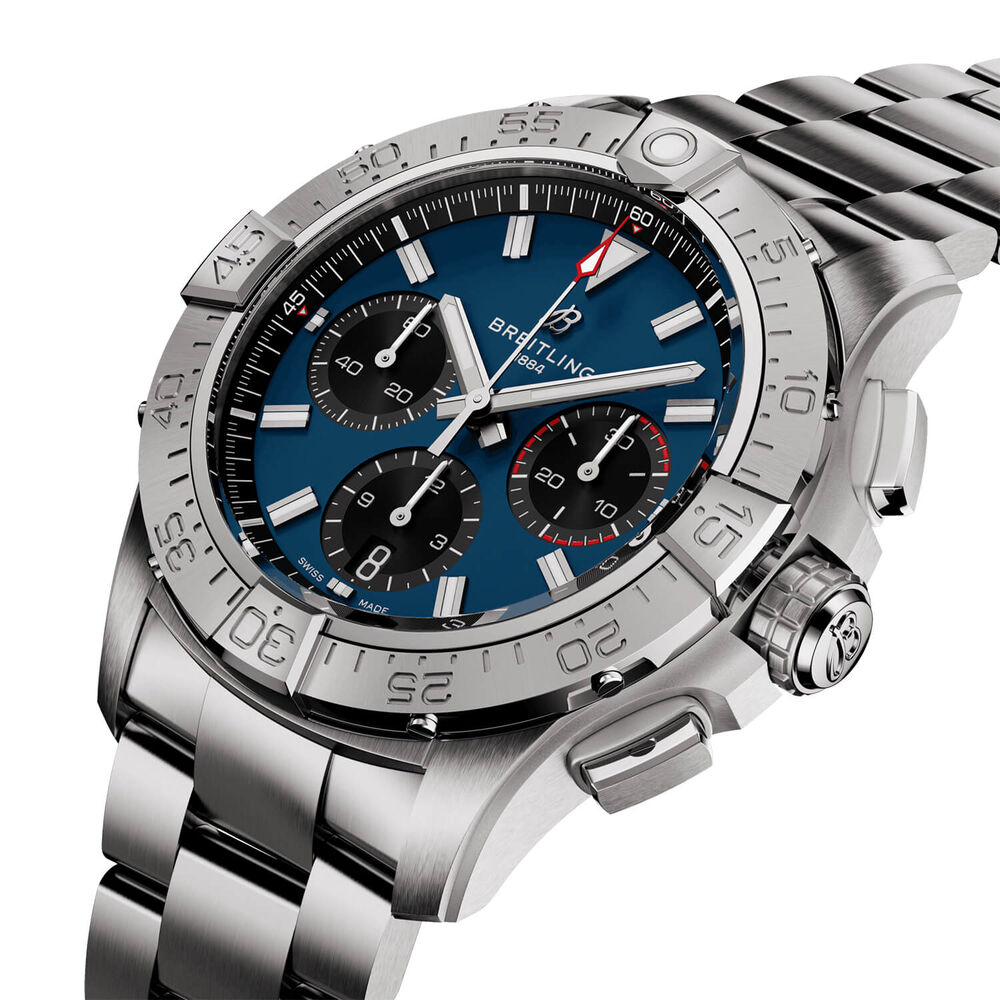 Breitling Avenger B01 Chronograph 42mm Blue Dial Steel Bracelet Watch image number 1