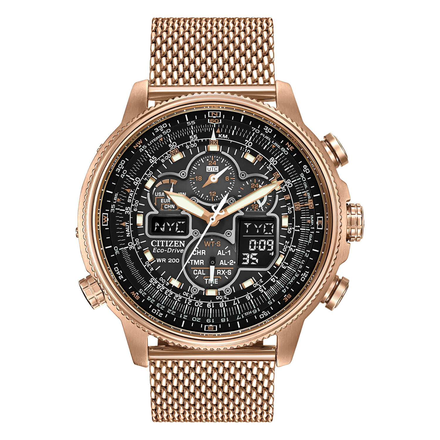 Citizen Eco Drive Promaster Navihawk A T Black Dial Watch