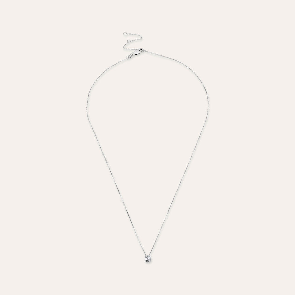 Born 9ct White Gold Lab Grown 0.30ct Diamond Round Brilliant Pendant