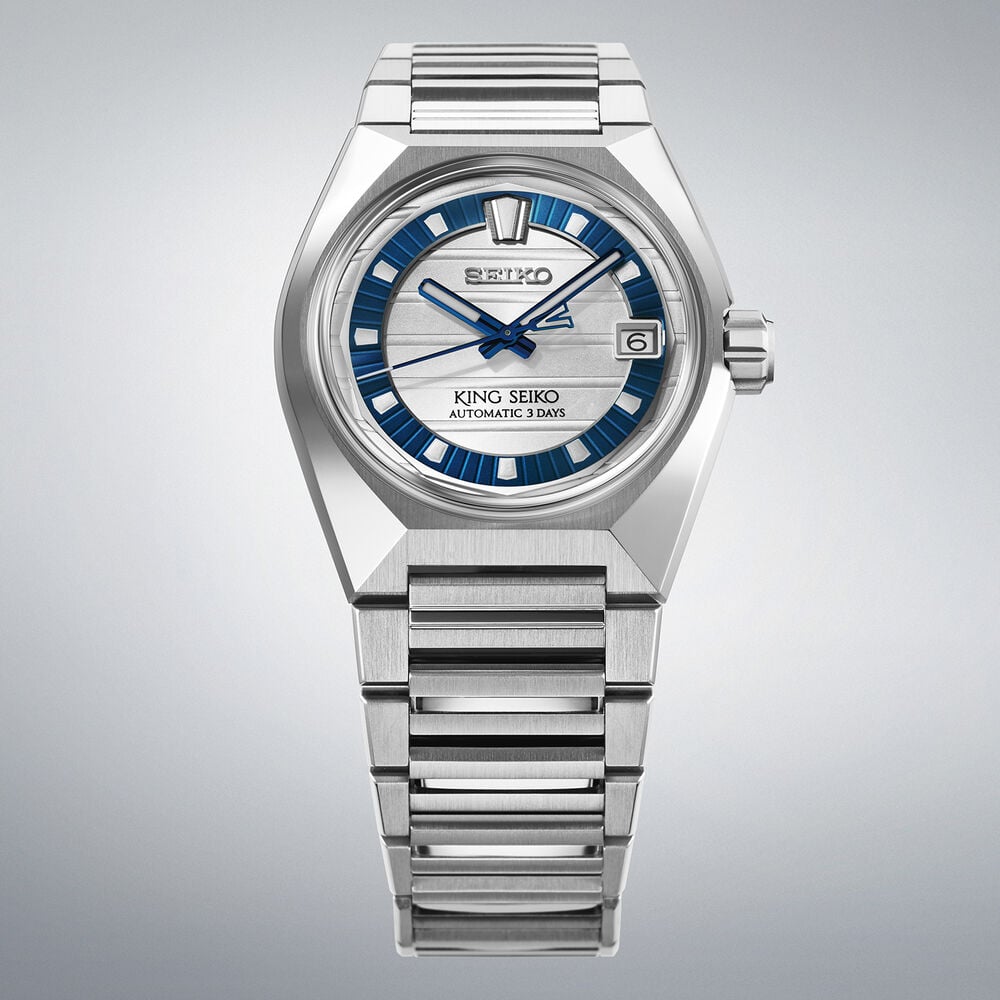 Seiko 145th Anniversary King Seiko Vanac Limited Edition White 41mm Dial Steel Bracelet Watch