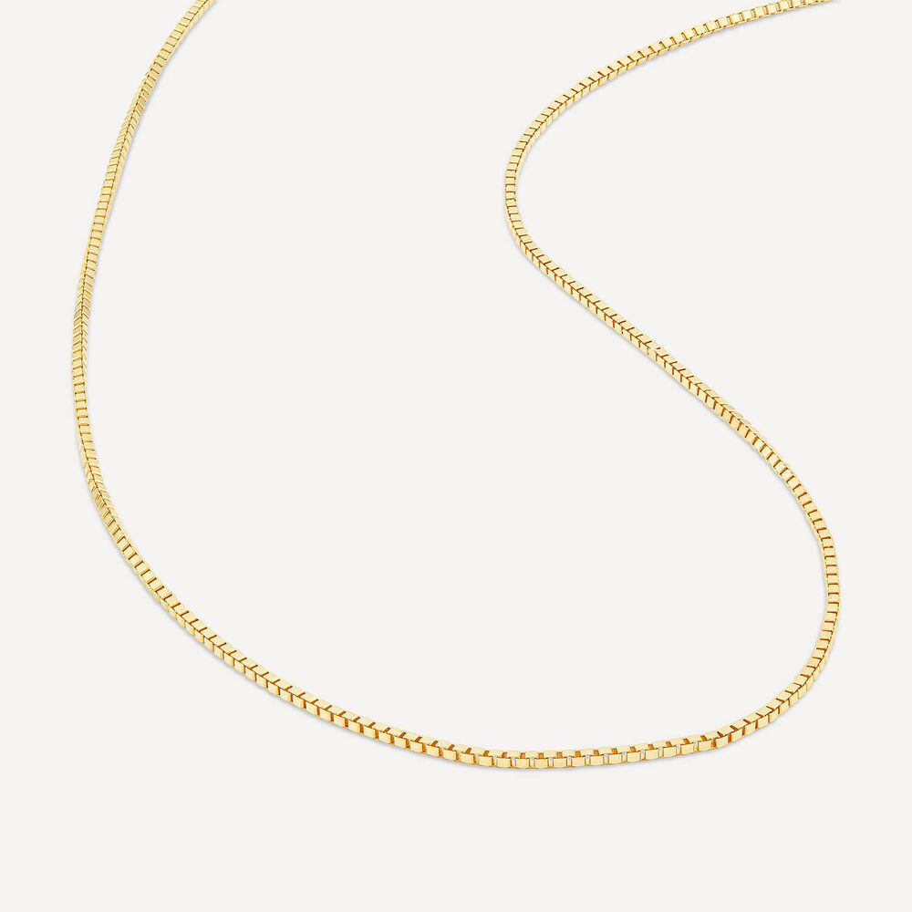 9ct Yellow Gold 20' Light Venetian Link Chain Necklace image number 3