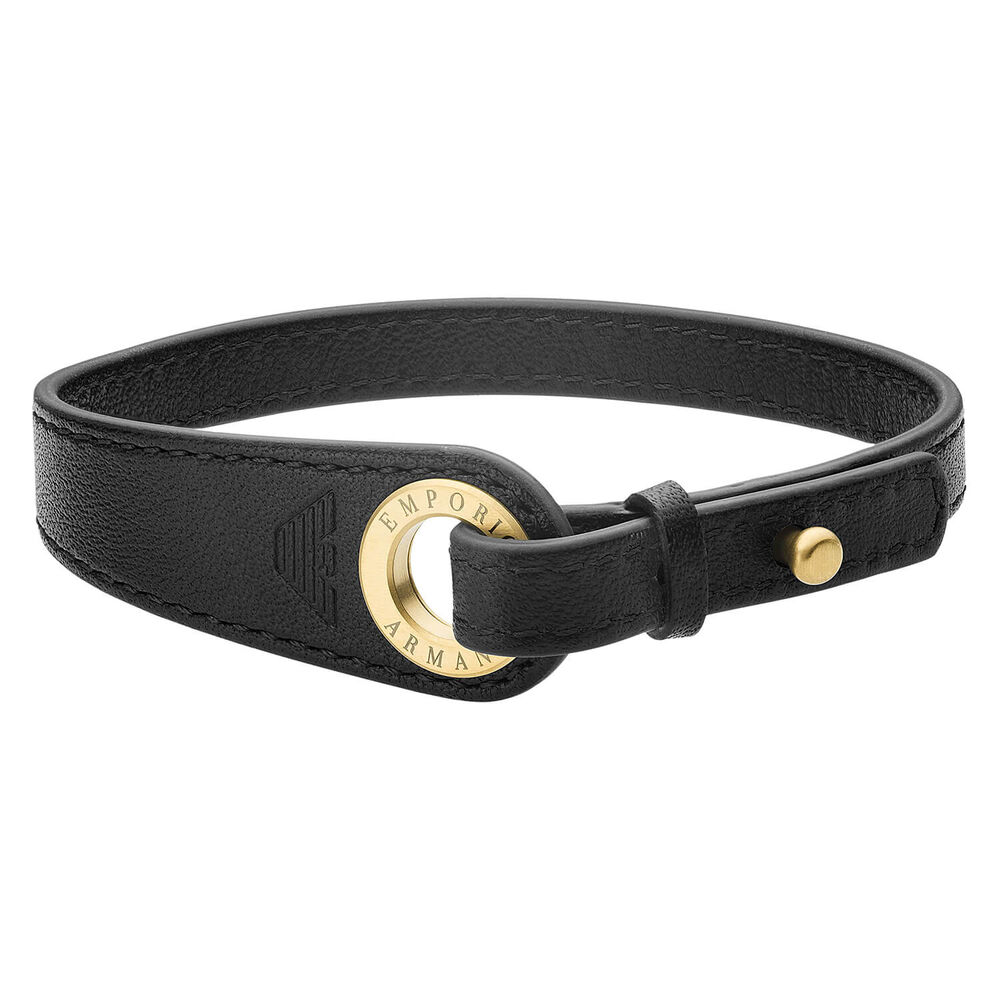 Emporio Armani Leather Loop Mens Bracelet at Fraser Hart