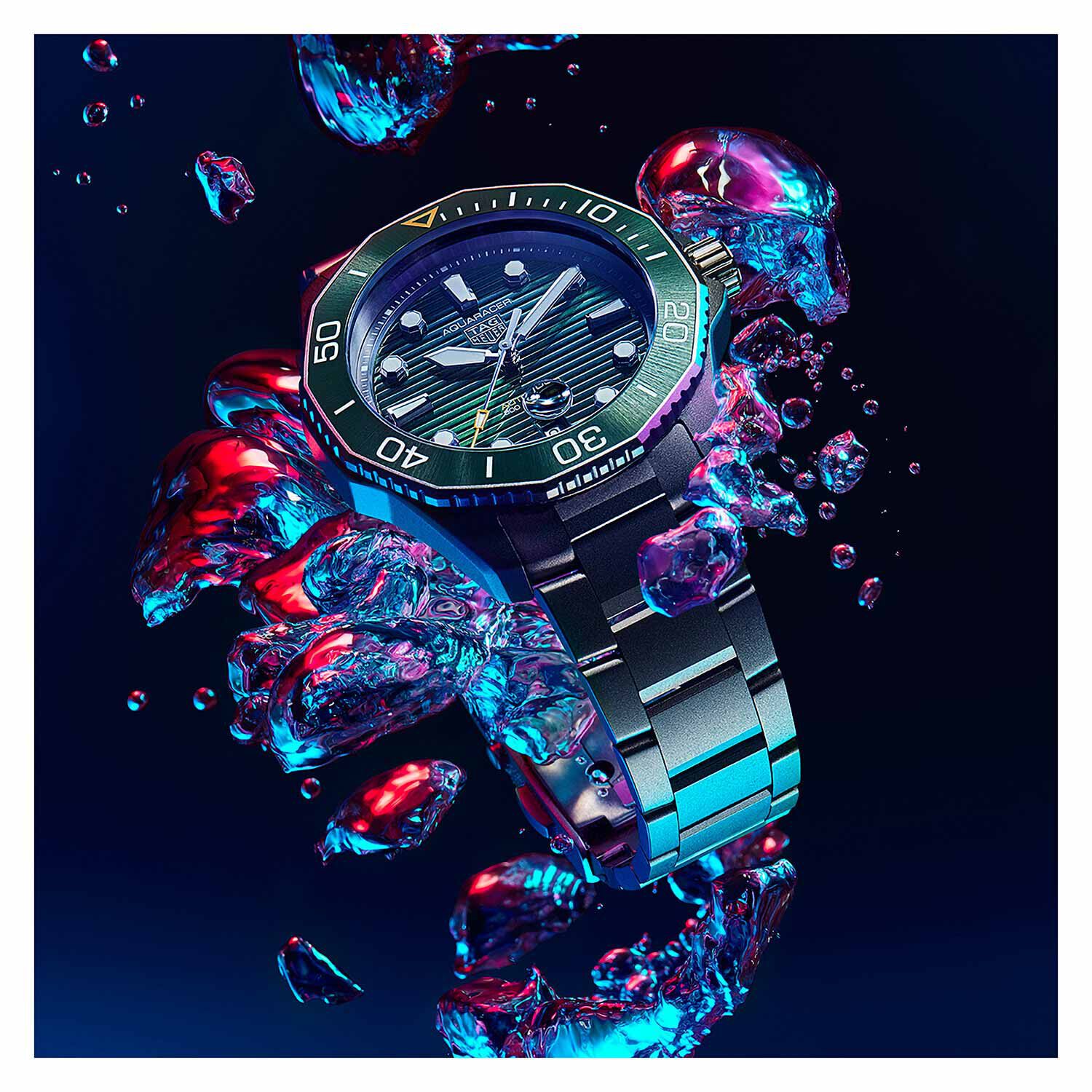 Tag heuer aquaracer limited edition red bezel top