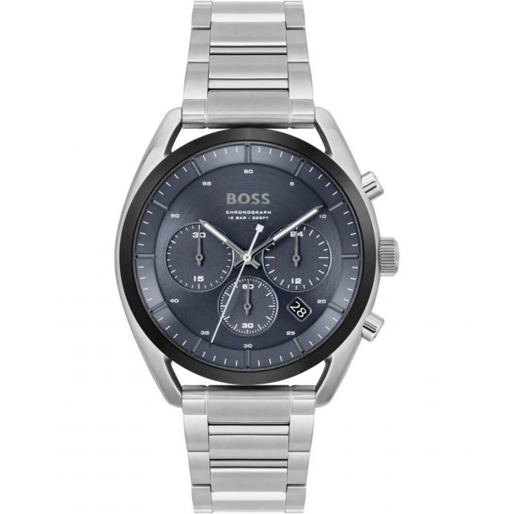 BOSS Top 44mm Blue Chronograph Dial Steel Case Watch