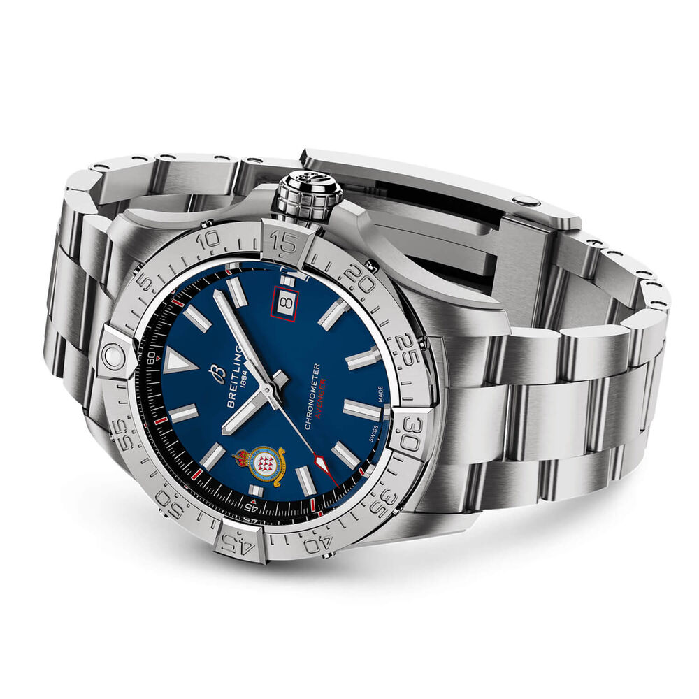 Breitling Avenger Auto 42 Red Arrows 60th Anniversary Edition Blue Dial Steel Bracelet Watch image number 3