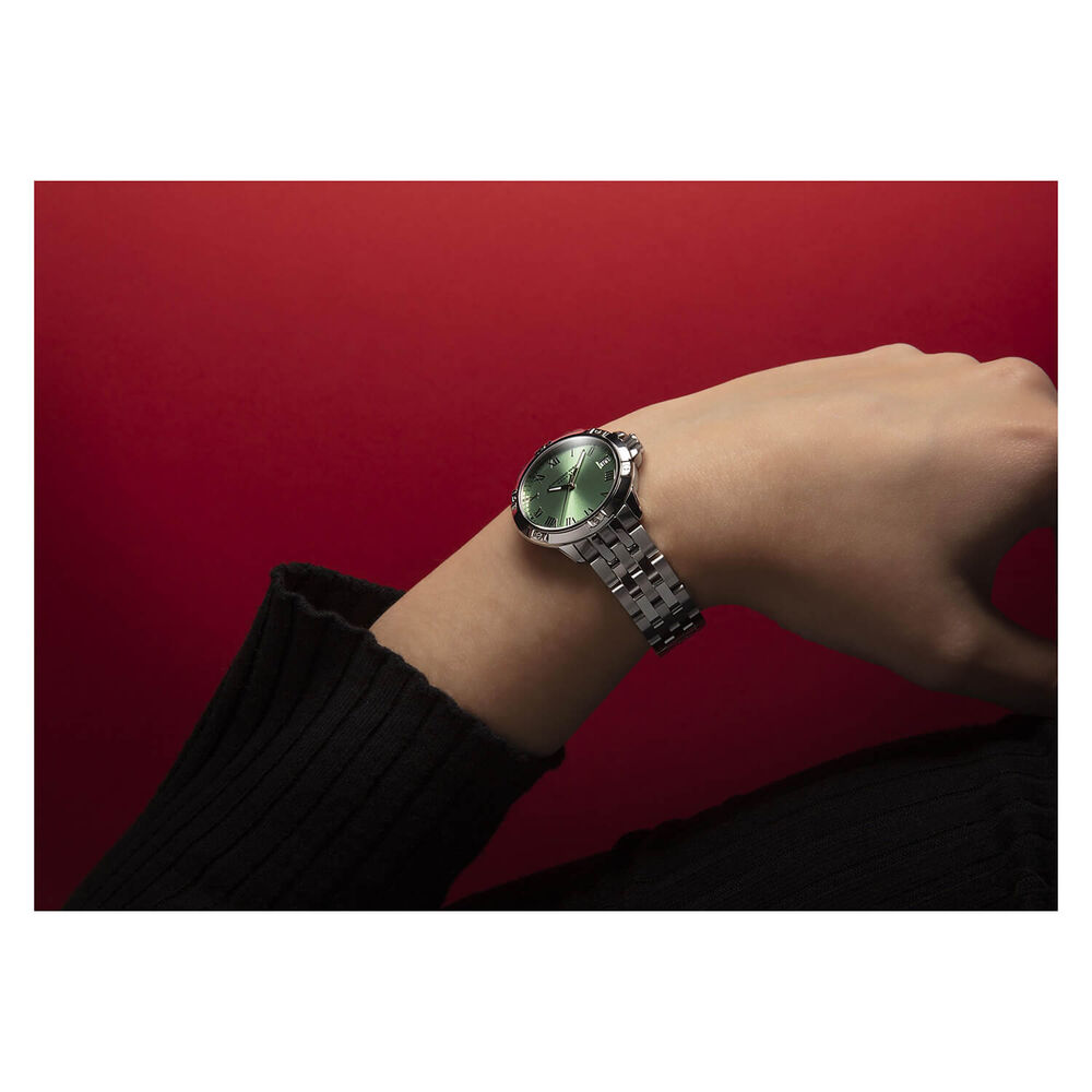 Raymond Weil Tango 30mm Quartz Green Dial Steel Case Bracelet Watch image number 3