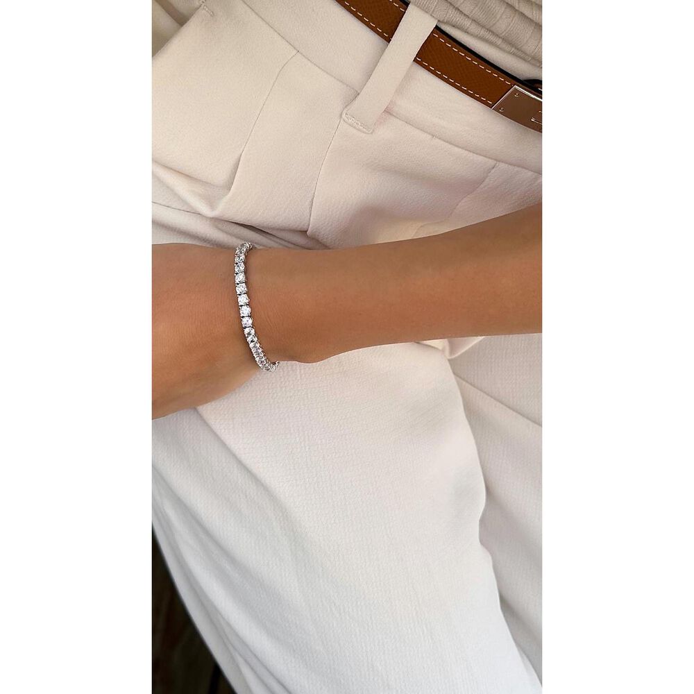 CARAT* London Silver Tennis Featuring Large Round Cut CARAT* Stones image number 3