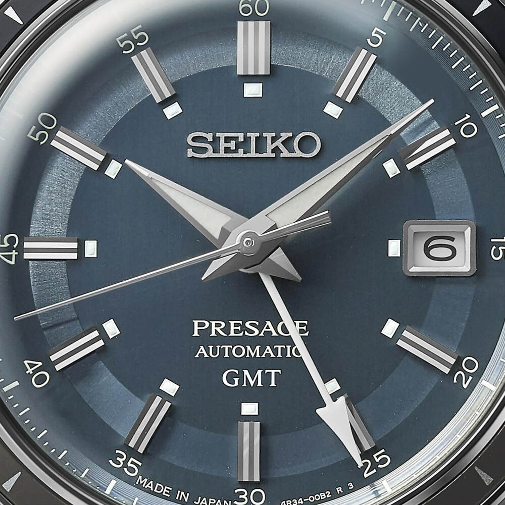 Seiko Presage "Petrol Blue" Style 60's Road Trip 40.8mm Grey Dial Bracelet Watch image number 2