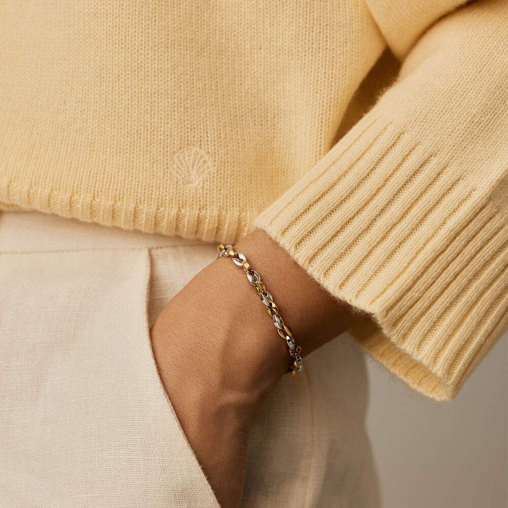Missoma 18ct Gold & Platinum Plated Steel Mariner Chain Bracelet