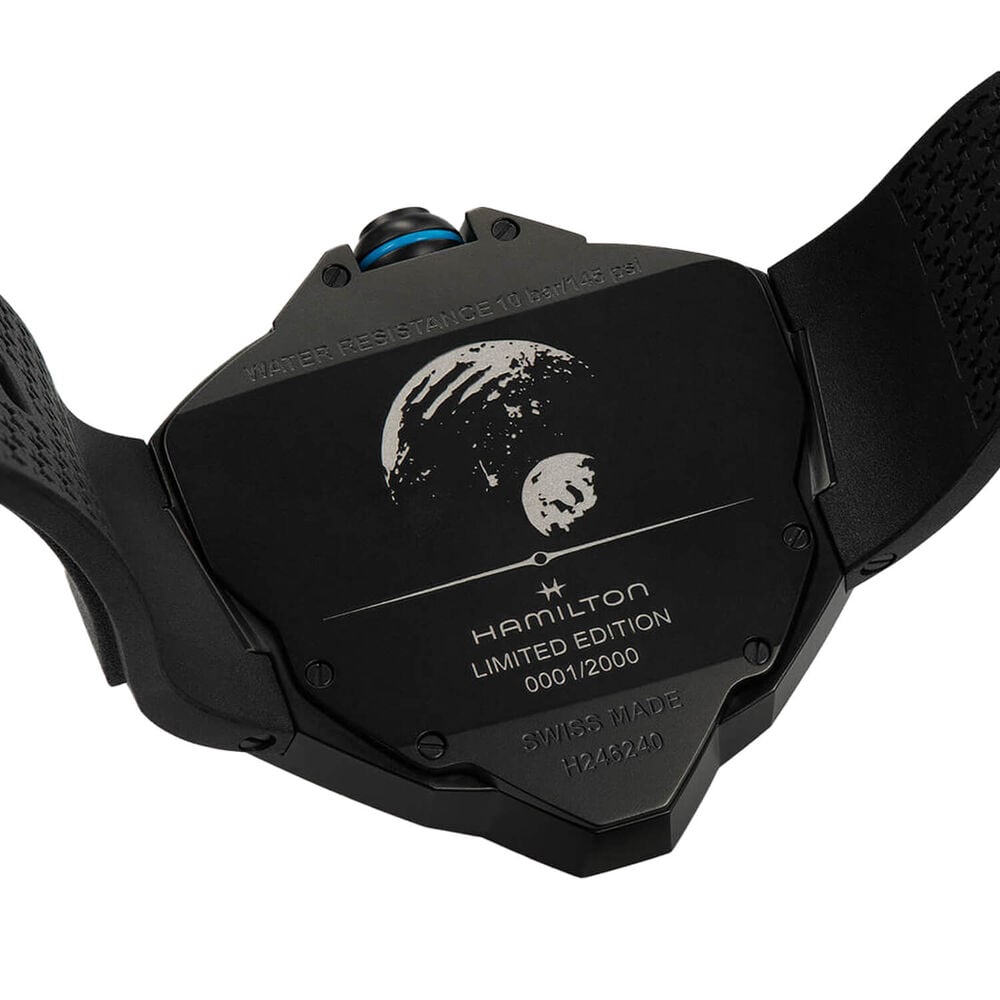 Hamilton Ventura Edge Dune Limited Edition Quartz Black Dial Rubber Strap Watch image number 8