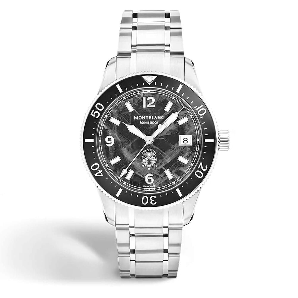 Montblanc Iced Sea 38mm Black Dial Stainless Steel Bracelet Watch