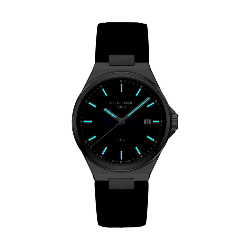 Certina DS-7 Quartz 39mm Blue Dial Leather Strap Watch