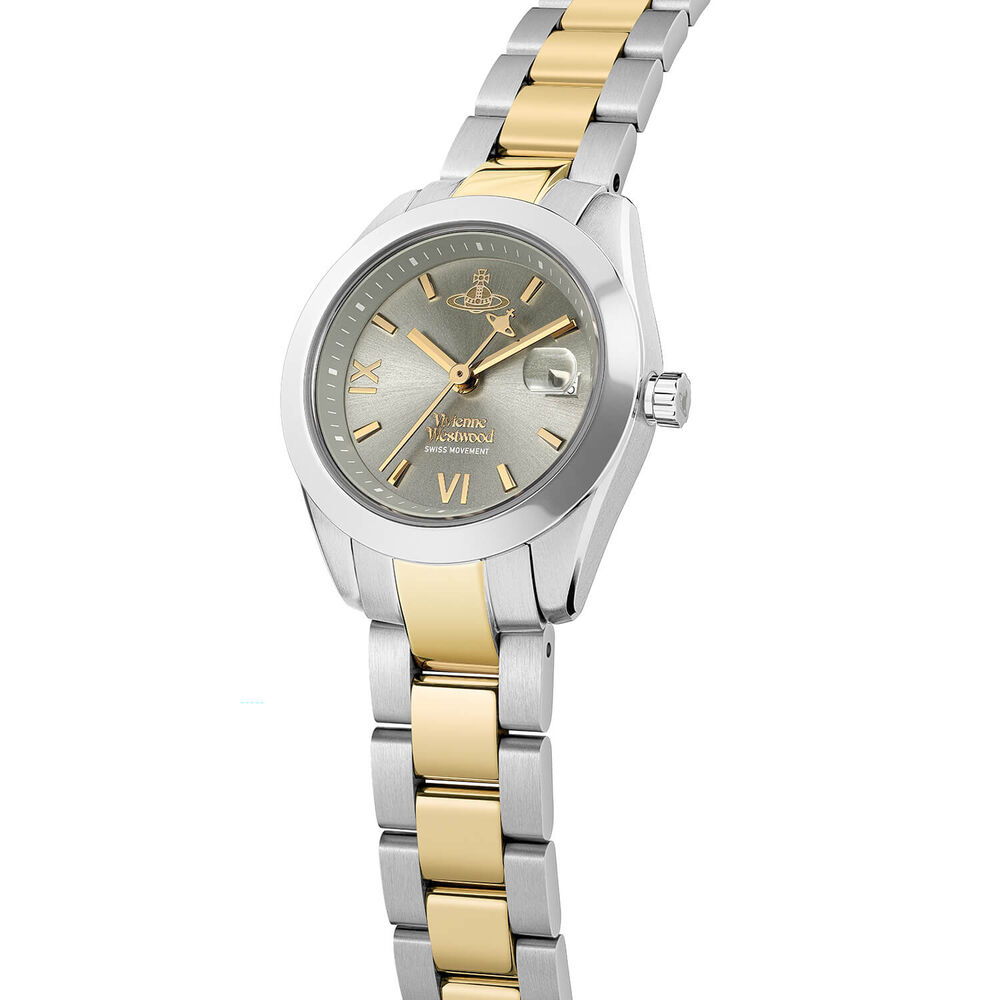 Vivienne Westwood Fenchurch 28mm Grey Dial Two Tone Steel Bracelet Watch image number 1