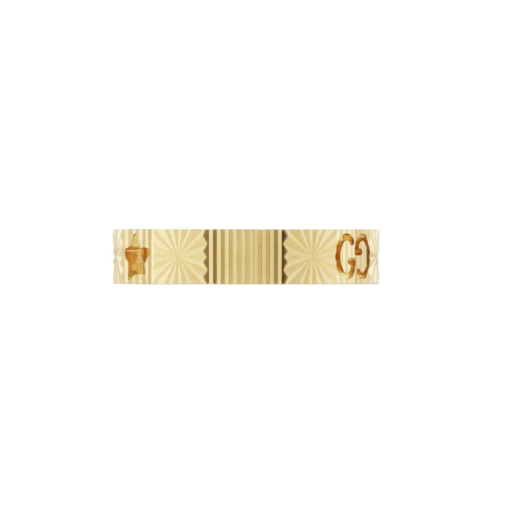 Gucci Icon 4mm Yellow Gold Ring (UK Size Q) image number 3
