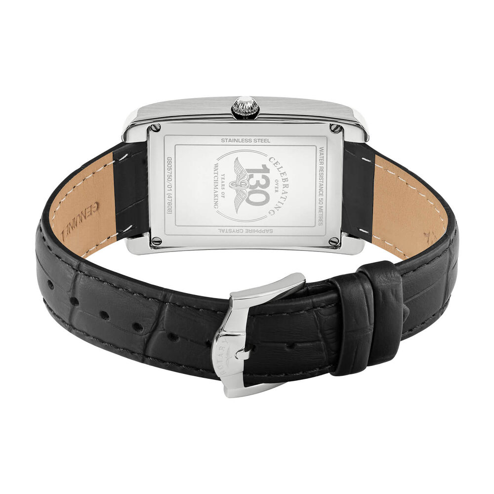 Rotary Heritage Astoria 29x36mm White Dial Black Leather Strap Watch