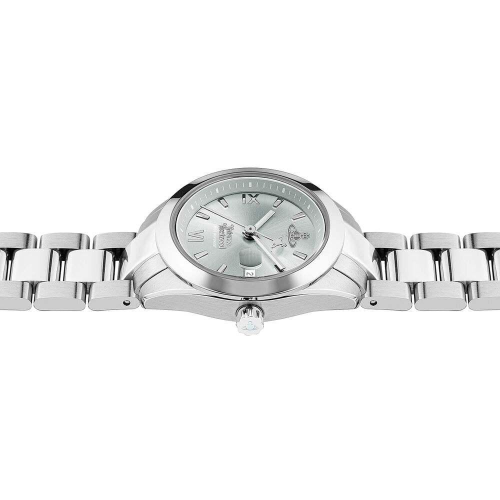Vivienne Westwood Fenchurch 28mm Mint Green Dial Steel Bracelet Watch