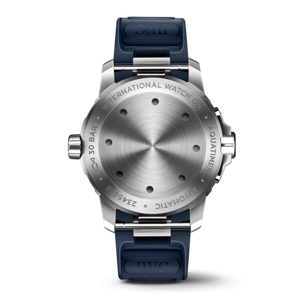 IWC Schaffhausen Aquatimer Automatic 42mm Blue Dial Strap Watch image number 3