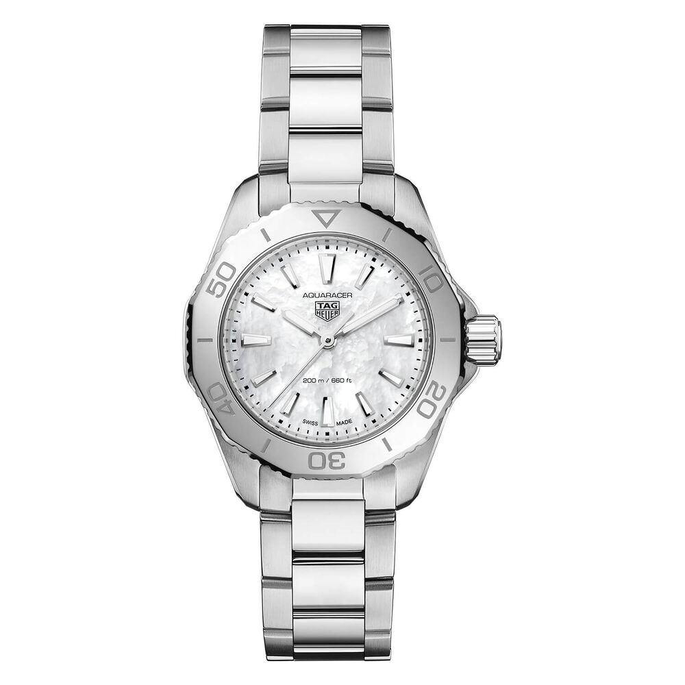 TAG Heuer Aquaracer Professional 200 30mm MOP Dial Stainless Steel Bracelet Watch image number 0
