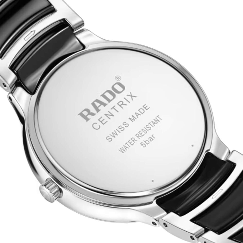Rado Centrix Diamonds 39.5mm Black Dial Ceramic & Steel Bracelet Watch image number 3