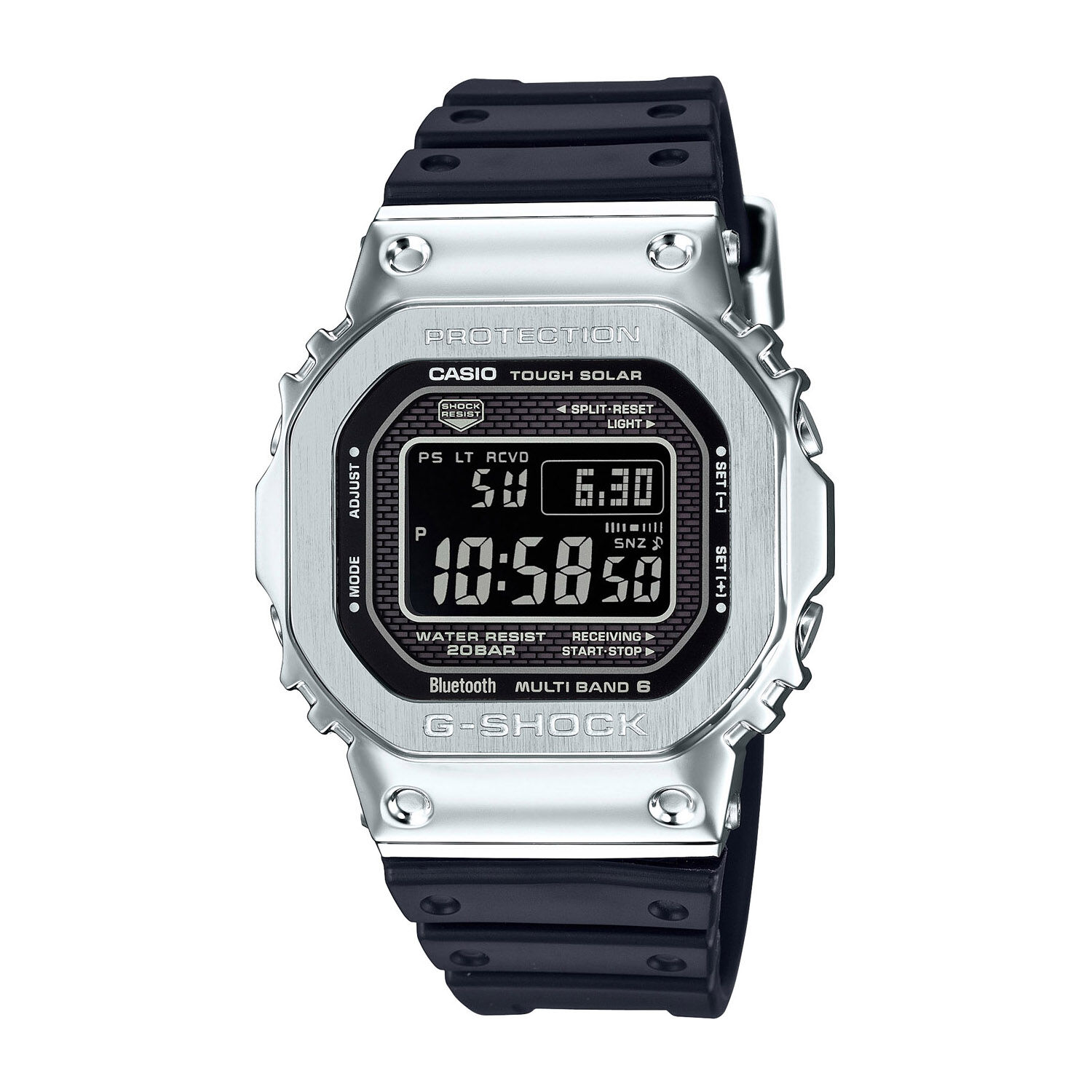Casio G Shock Steel Black Rubber 49mm Men s Watch