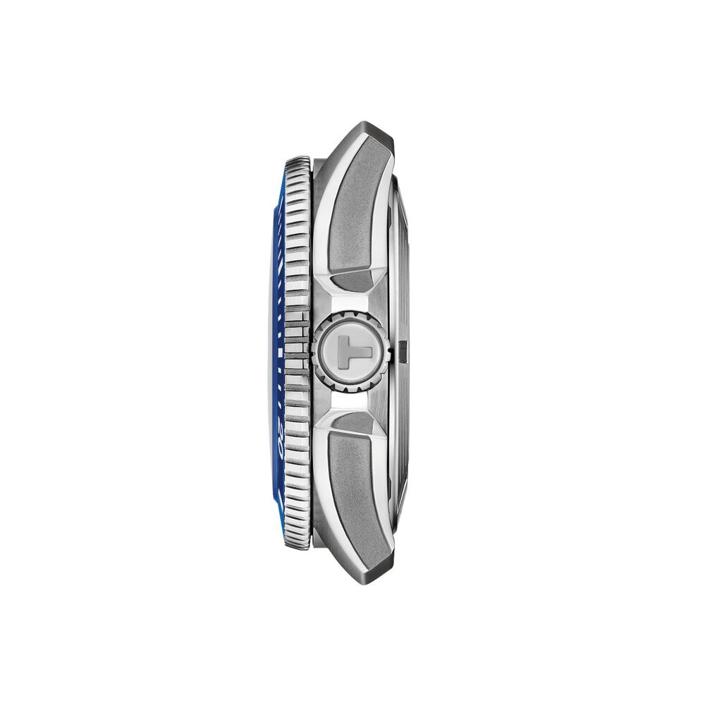 Tissot Seastar 2000 44mm Blue Gradient Dial Leather Strap Watch