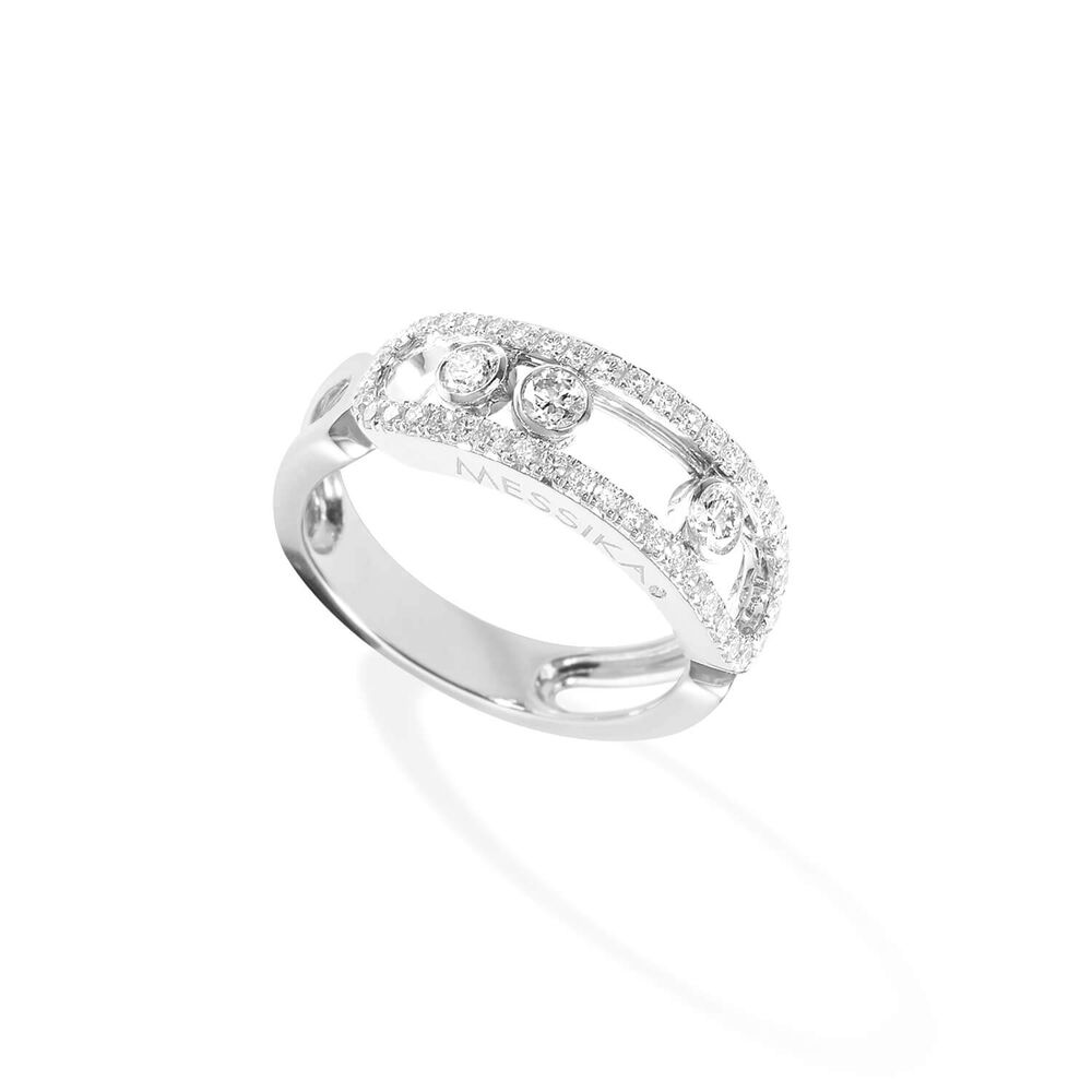 Messika Move Classic 18ct White Gold 0.55ct Pave Diamond Ring (Size P)