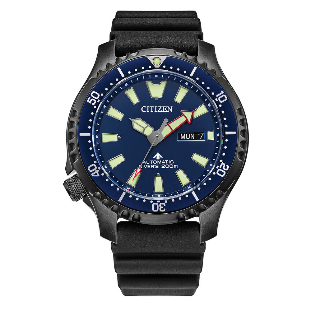 Citizen Promaster Dive Automatic Blue Dial Black Strap Watch image number 0