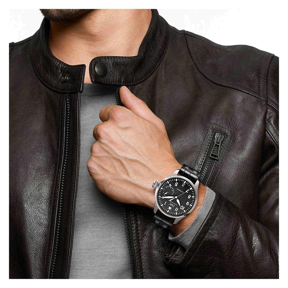 IWC Schaffhausen Big Pilot's Watch Black Dial Strap Watch image number 8