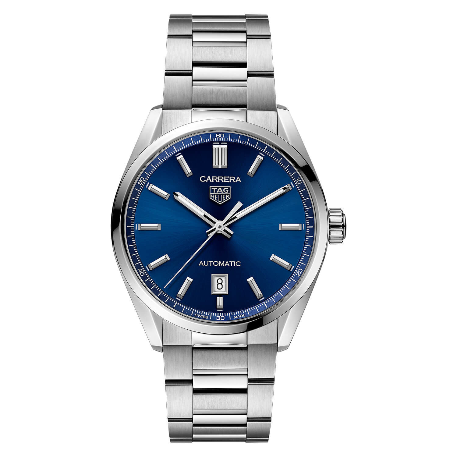 TAG Heuer Carrera Calibre 5 39mm Blue Dial Bracelet Watch
