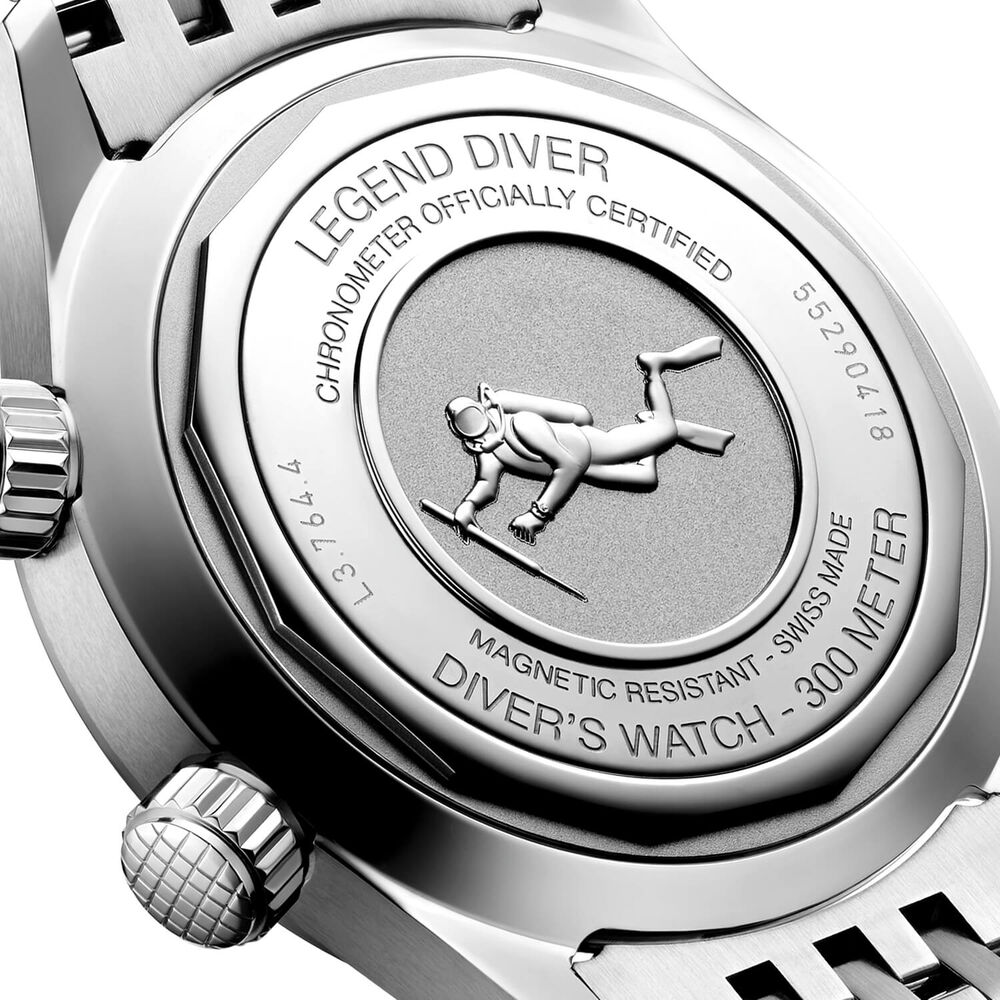 Longines Legend Diver 39mm Black Dial Stainless Steel Case Bracelet Watch image number 4