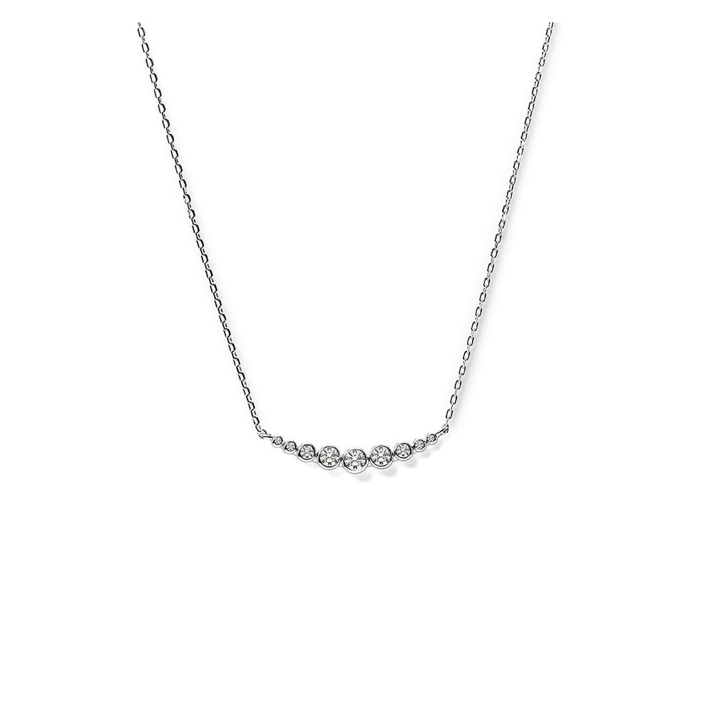 CARAT* London Silver Carissa Graduated Rounds Cluster Necklace image number 0