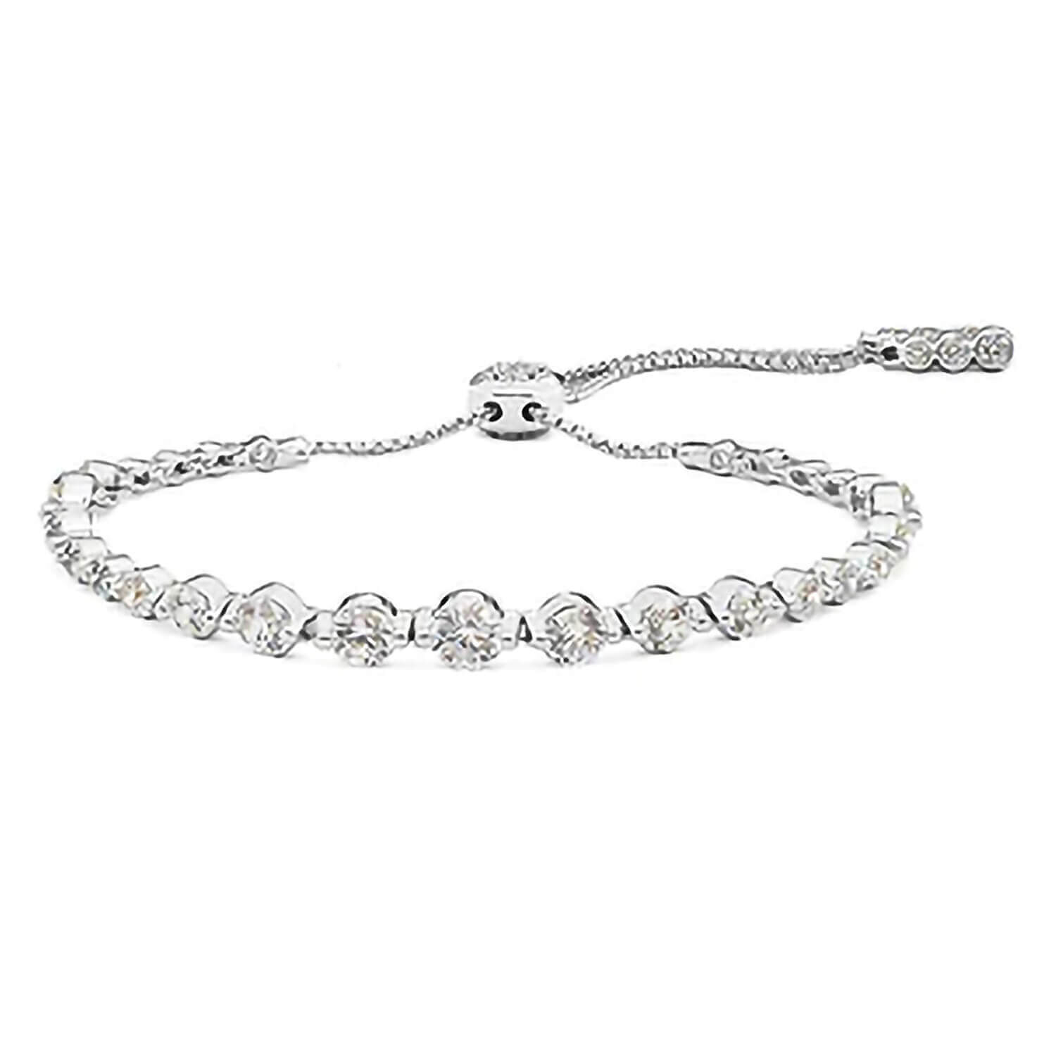 Cubic zirconia tennis online bracelet white gold