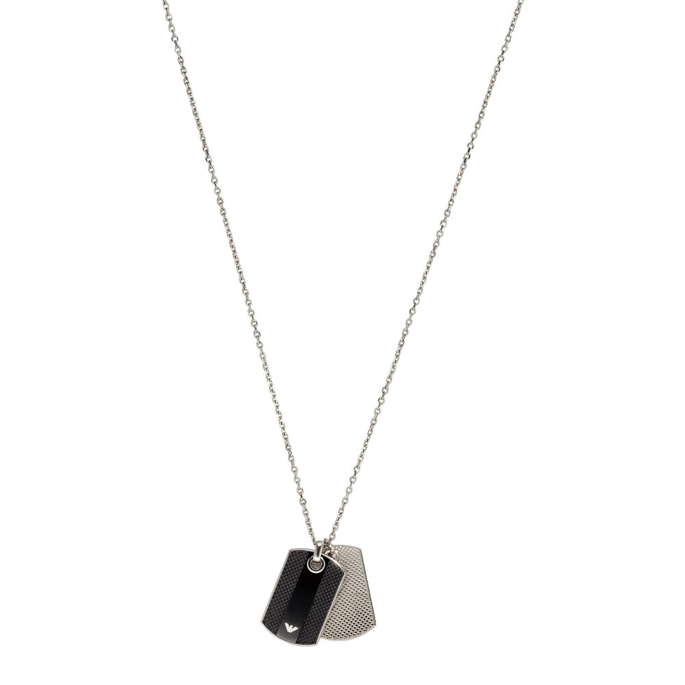 Emporio Armani Gents Stainless Steel Dogtag Necklace image number 0