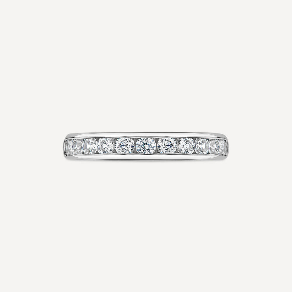 Platinum 3.5mm 0.60ct Diamond Channel Set Wedding Ring image number 1