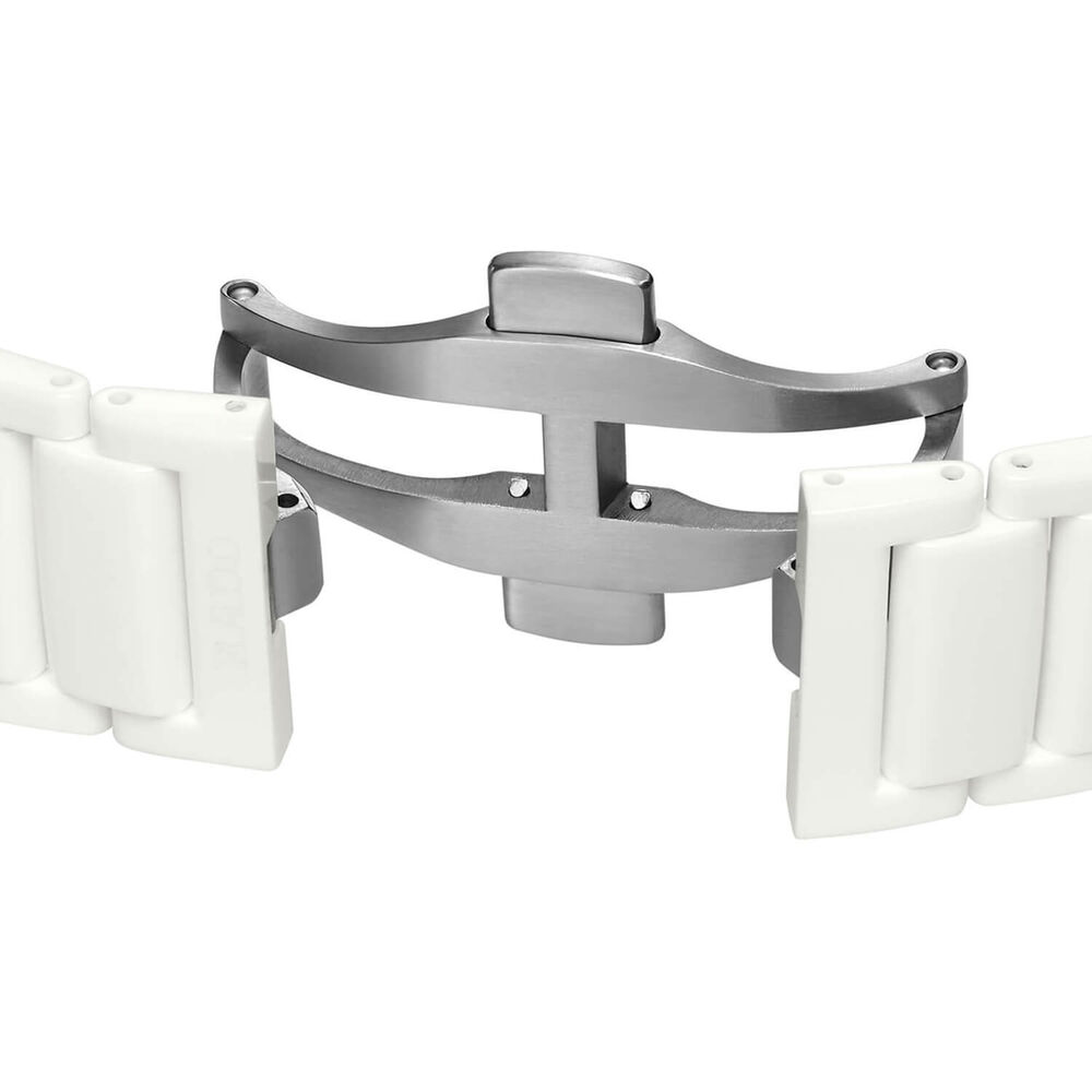 Rado True Square 38mm White Skeleton Dial White Ceramic Case Watch image number 4
