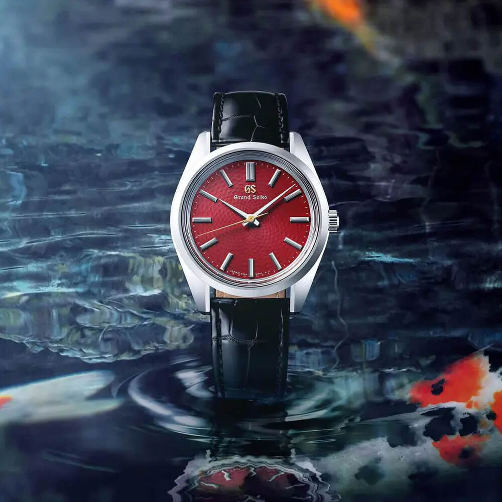 Grand Seiko Nishikigoi European Exclusive Limited Edition 36.5mm Dial Leather Strap Watch image number 3
