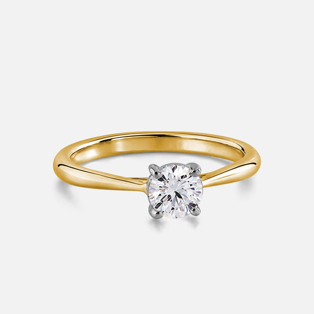Prism 9ct Yellow Gold 0.33ct Round Brilliant Diamond Solitaire Ring