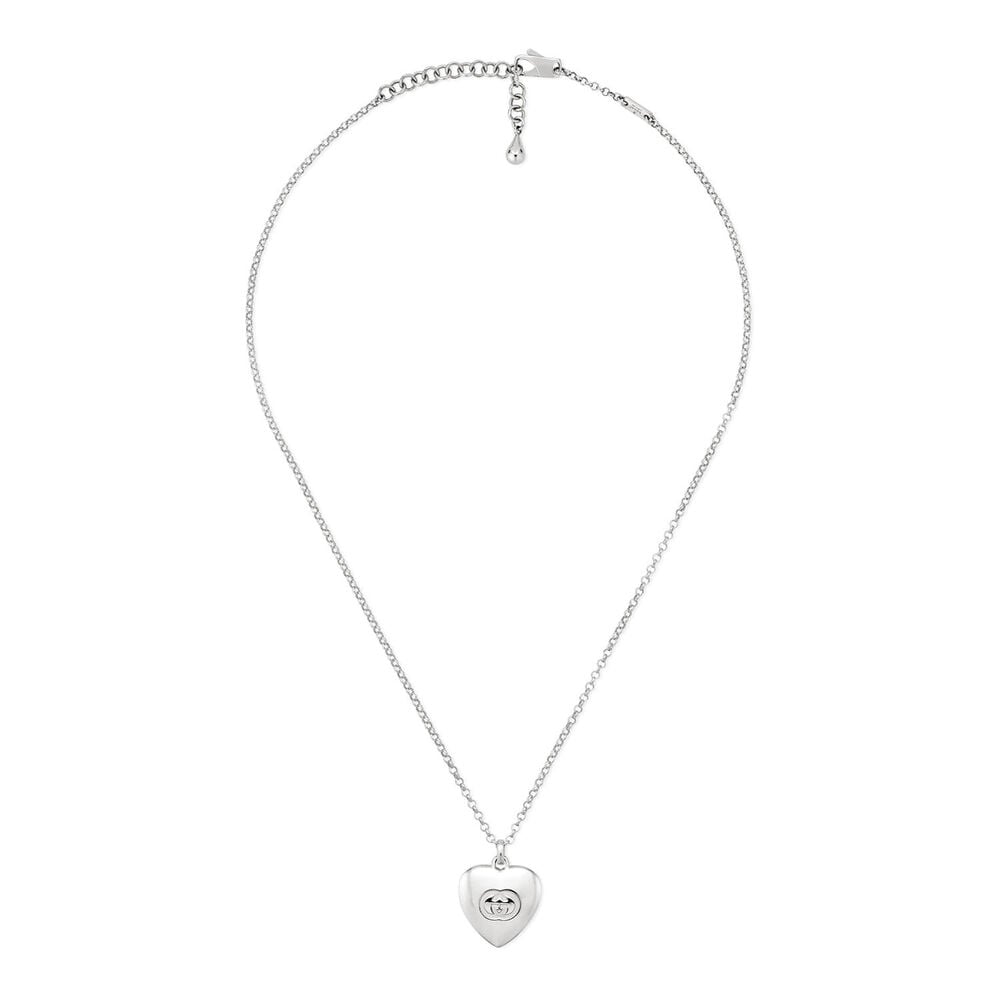 Gucci Blind for Love Silver Heart Pendant Necklace