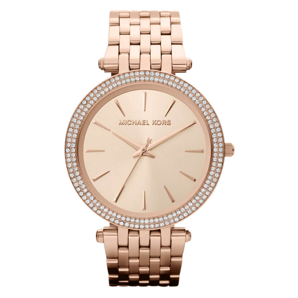 Michael Kors Darci Ladies' Rose Gold-Plated Bracelet Watch