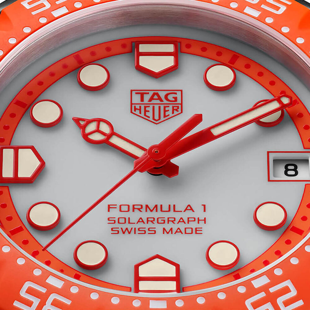 TAG Heuer Formula 1 Solargraph Zandvoort Limited Edition Orange Bezel & Rubber Strap Watch