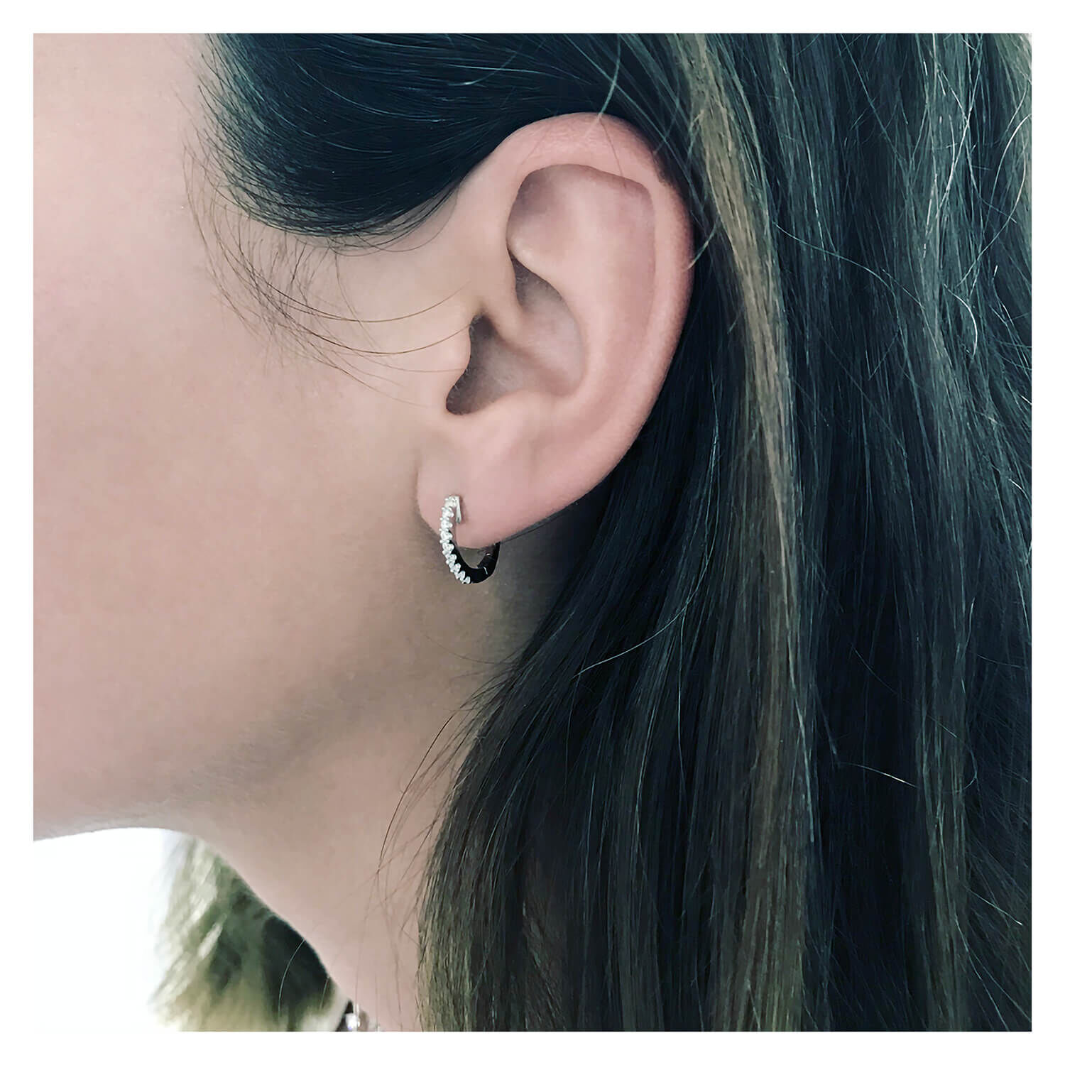 Sterling silver crystal hoop earrings new arrivals